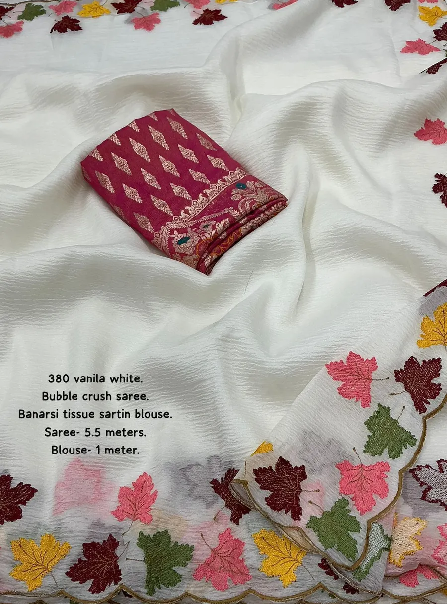 Mapple Crush - Soft Bubble Crush Saree 